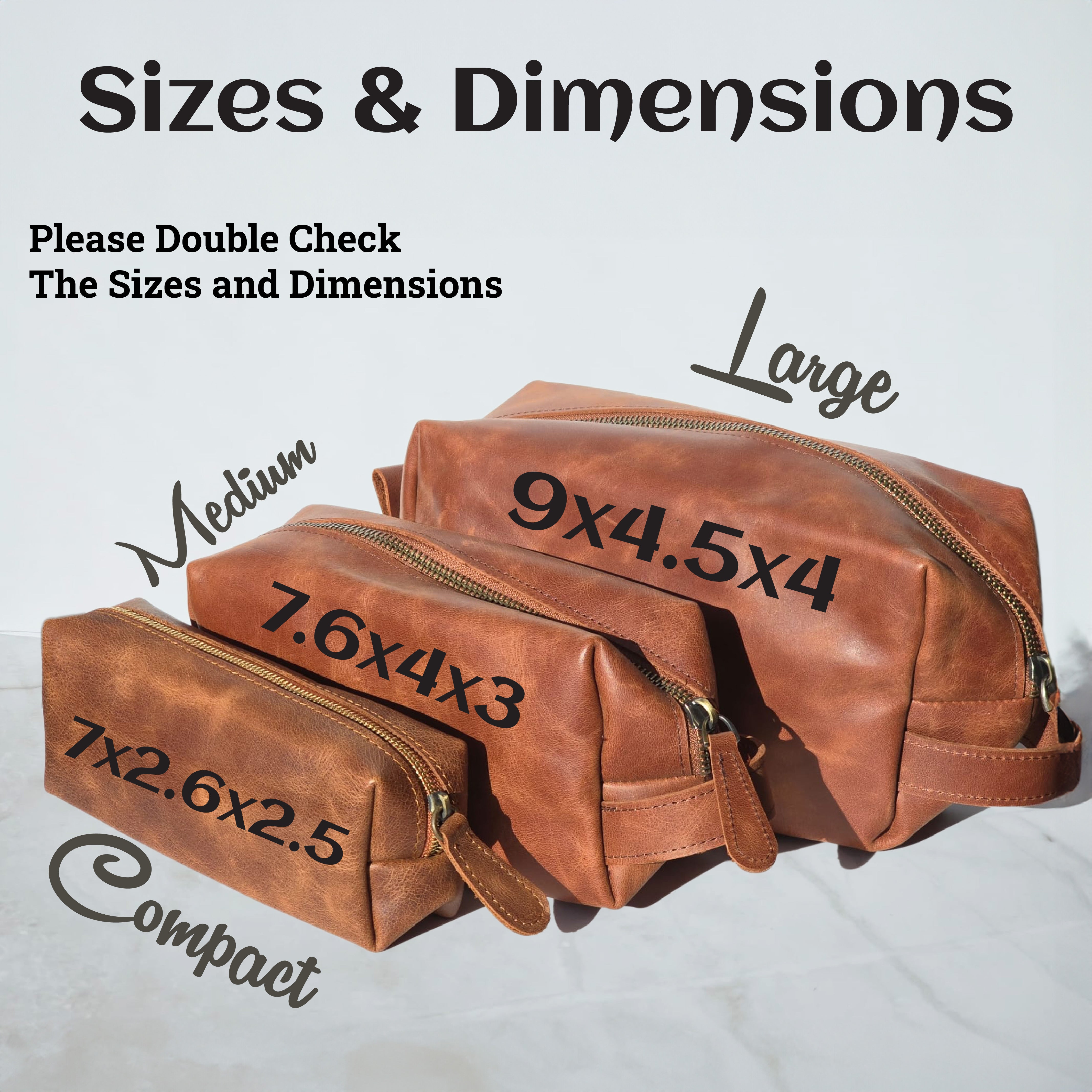 Customized Top-Grain Leather Dopp Kit • Barber Theme