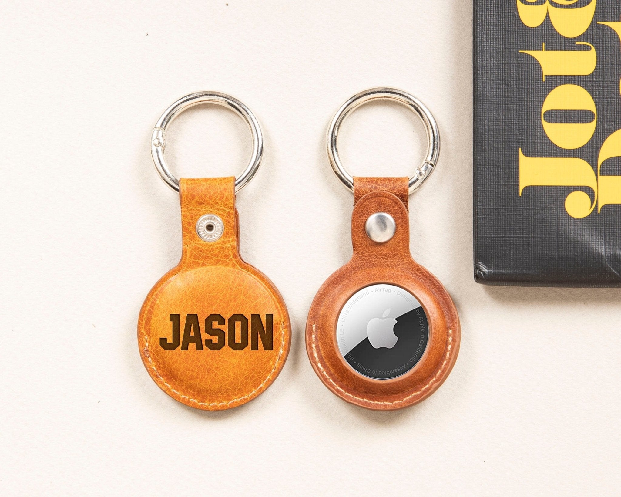 AirTag Keychain Gift for Car Lovers • Custom Leather Airtag - The Lush Gifts - AirTag Keychain Gift for Car Lovers • Custom Leather Airtag - The Lush Gifts - The Lush Gifts - AirTag Keychain Gift for Car Lovers, Personalized Christmas Gift for Car Owner, Custom Gift Men Dad Husband Boyfriend, AirTag Holder Case - Customized Leather Gift - Personalized Leather Gift