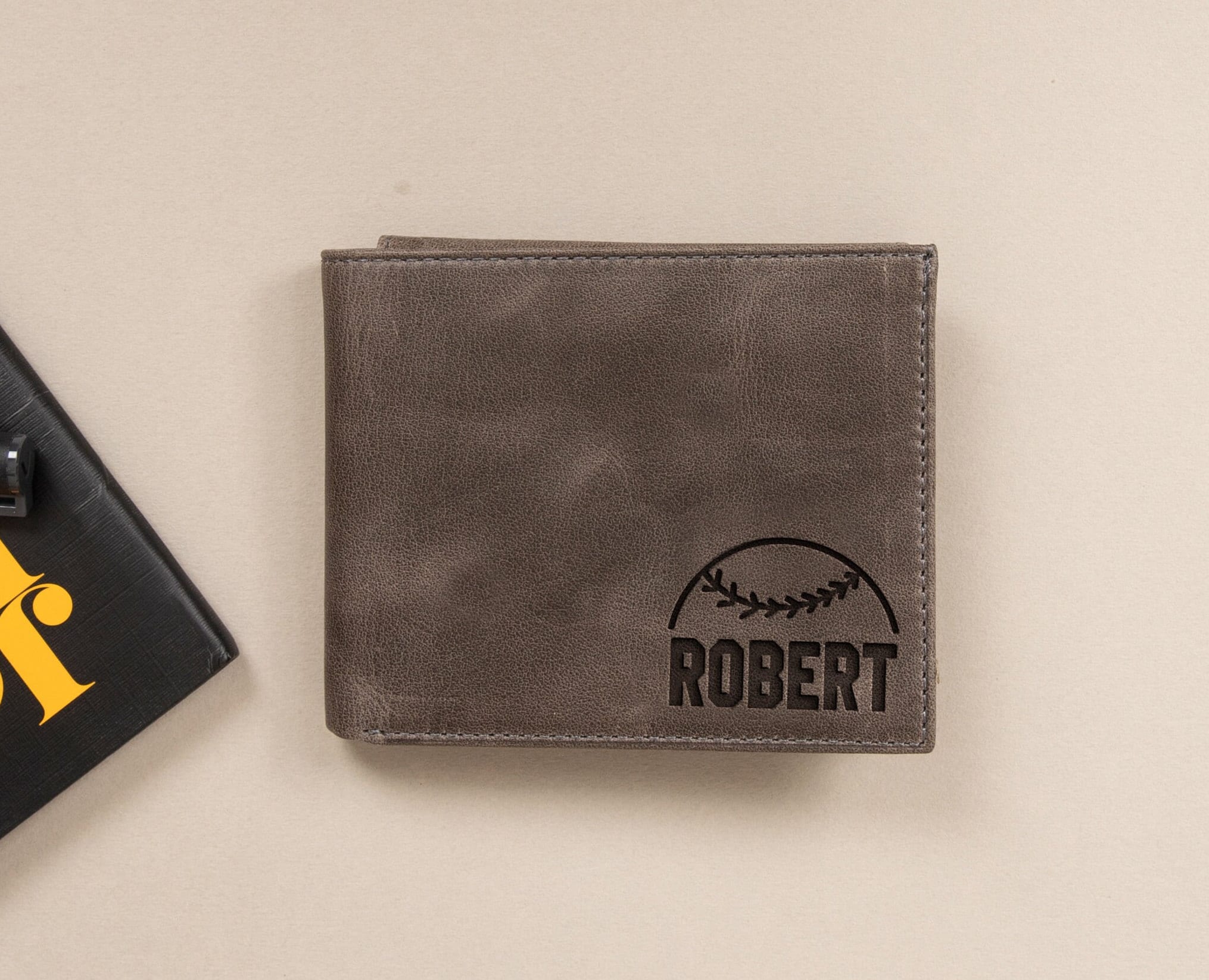 Baseball Wallet • Full - Grain Leather ID Wallet • Customized Gift - The Lush Gifts - Baseball Wallet • Full - Grain Leather ID Wallet • Customized Gift - The Lush Gifts - The Lush Gifts - Baseball Wallet, Personalized Leather Wallet for Boys, Christmas Gift for Teens, Custom Wallet Leather Gift, Son in law Baseball player Gift - Customized Leather Gift - Personalized Leather Gift