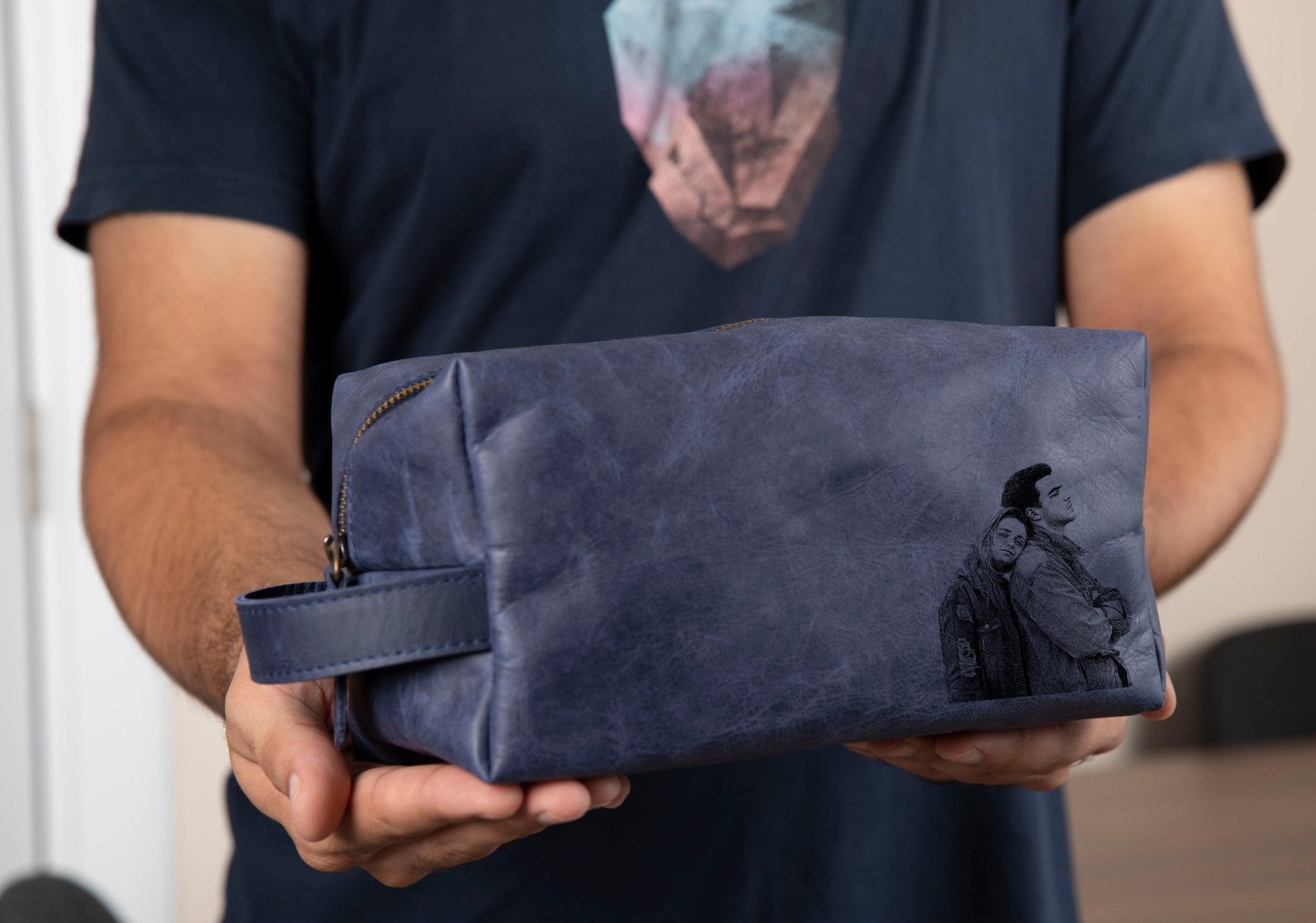 Bowling Themed Dopp Kit • Leather Toiletry Bag • Custom Gift - The Lush Gifts - Bowling Themed Dopp Kit • Leather Toiletry Bag • Custom Gift - The Lush Gifts - The Lush Gifts - Gift for Bowling Lover Husband, Personalized Leather Dopp Kitt - Customized Leather Gift - Personalized Leather Gift