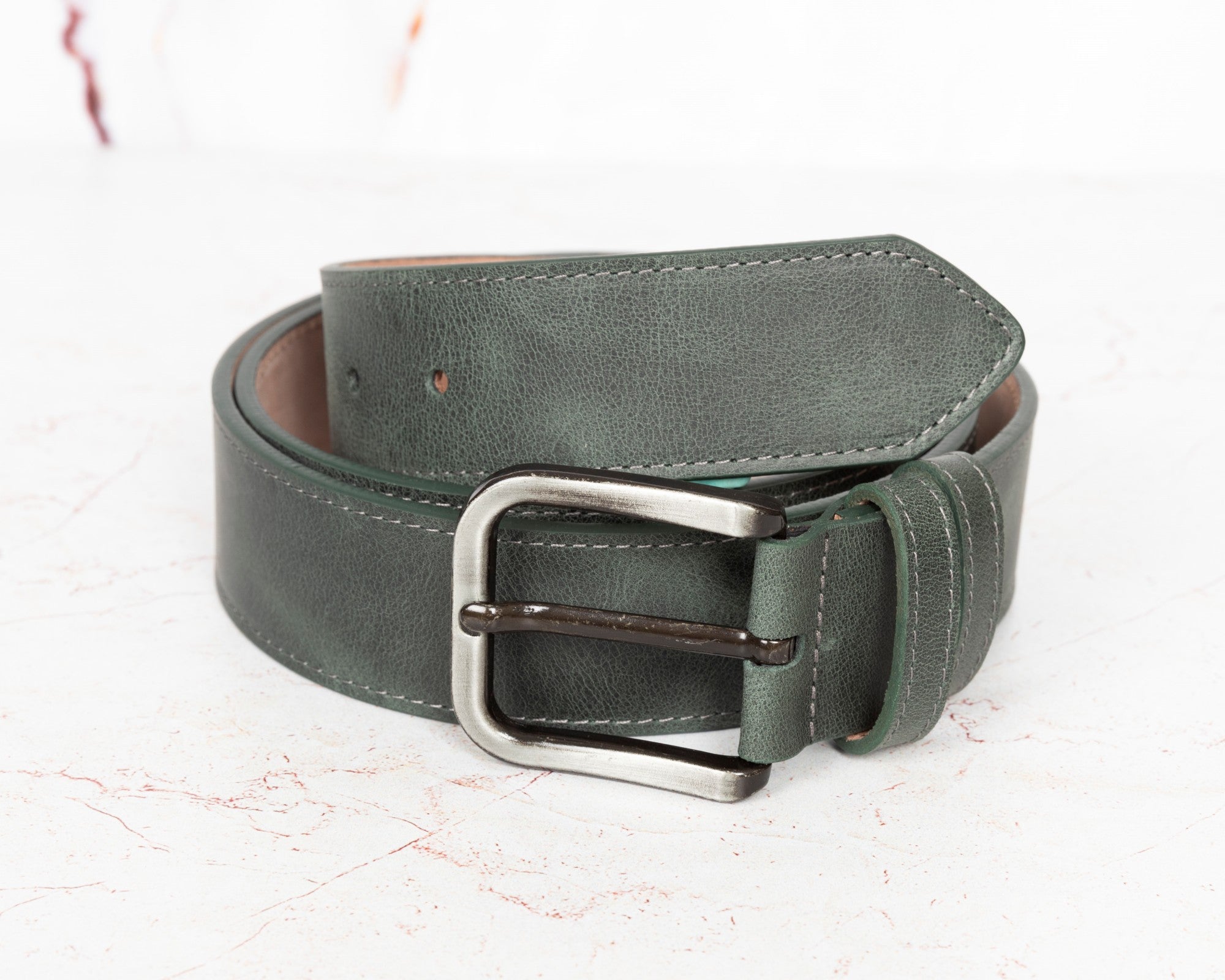 Customized Leather Belt • Personalized Gift For Him - The Lush Gifts - Customized Leather Belt • Personalized Gift For Him - The Lush Gifts - The Lush Gifts - a leather belt with a metal buckle on a white surface - Customized Leather Gift - Personalized Leather Gift