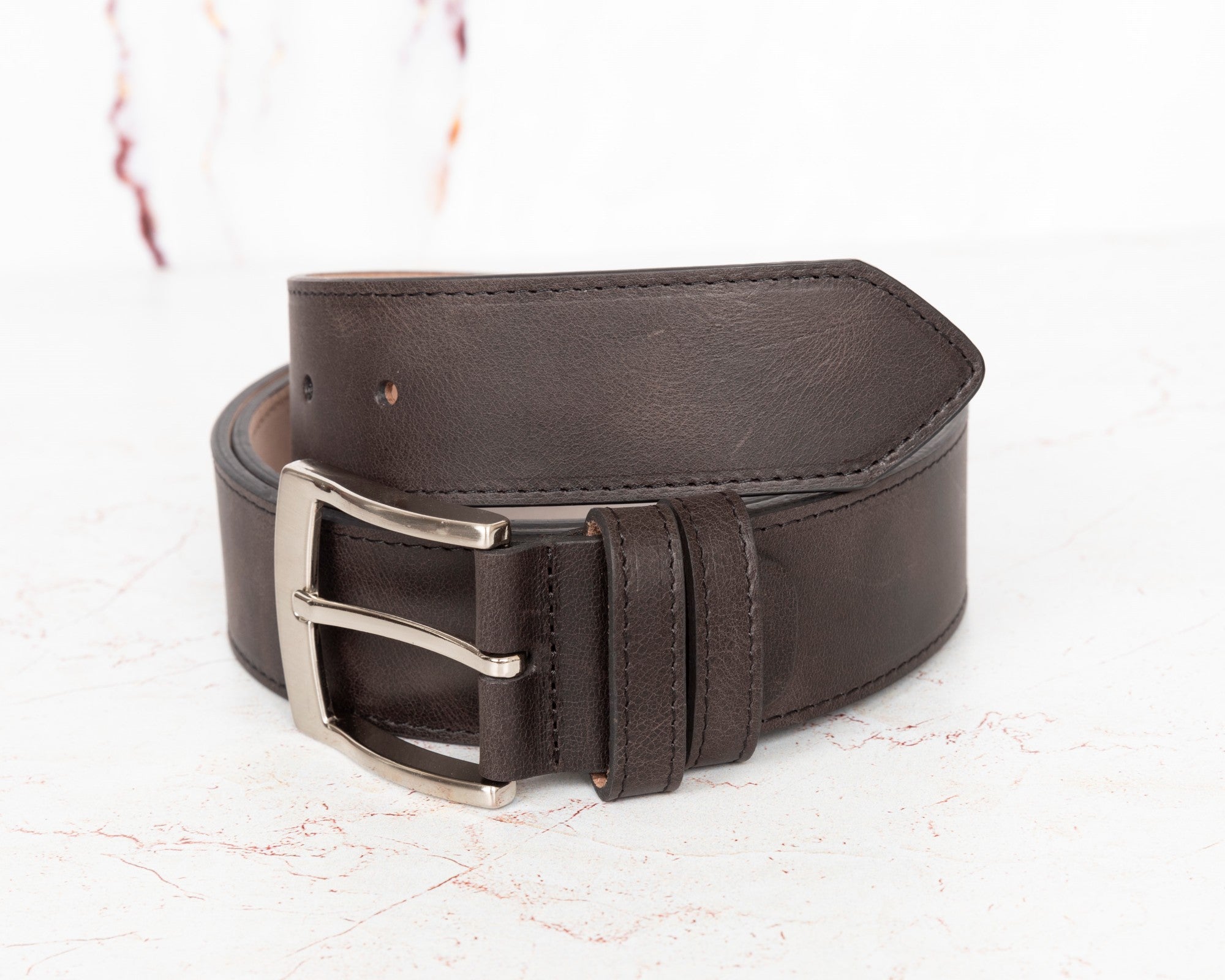 Customized Leather Belt • Personalized Gift For Him - The Lush Gifts - Customized Leather Belt • Personalized Gift For Him - The Lush Gifts - The Lush Gifts - a brown leather belt with a silver buckle - Customized Leather Gift - Personalized Leather Gift