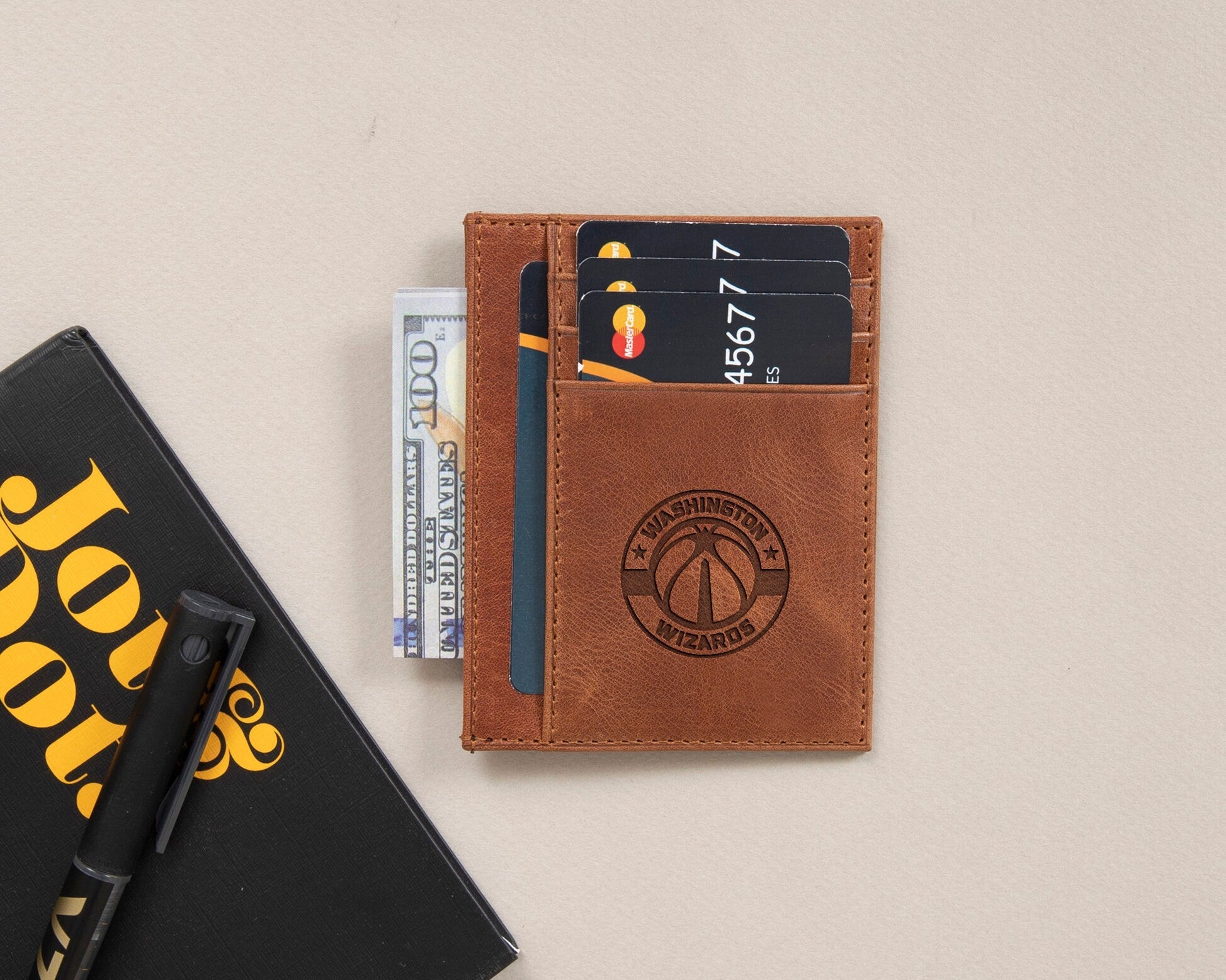 Full - Grain Leather Card Wallet • Customized RFID Pocket Wallet • For Him - The Lush Gifts - Full - Grain Leather Card Wallet • Customized RFID Pocket Wallet • For Him - The Lush Gifts - The Lush Gifts - Personalized Front pocket wallet, Custom Christmas Gift for Dad, Slim Leather RFID Wallet, Birthday Gift Boyfriend Husband Grandpa Boys Man - Customized Leather Gift - Personalized Leather Gift