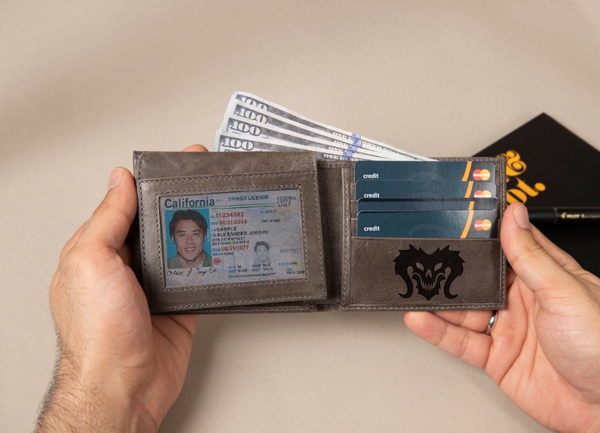 Gamer Themed Wallet • Full - Grain Leather ID Wallet • Custom Gift - The Lush Gifts - Gamer Themed Wallet • Full - Grain Leather ID Wallet • Custom Gift - The Lush Gifts - The Lush Gifts - Gift for Gamer Man, Personalized Leather ID Wallet, Unique Gamer Gift for Boyfriend, Birthday Gift for Teenage Gamer, Cool Gift 16 years Old - Customized Leather Gift - Personalized Leather Gift