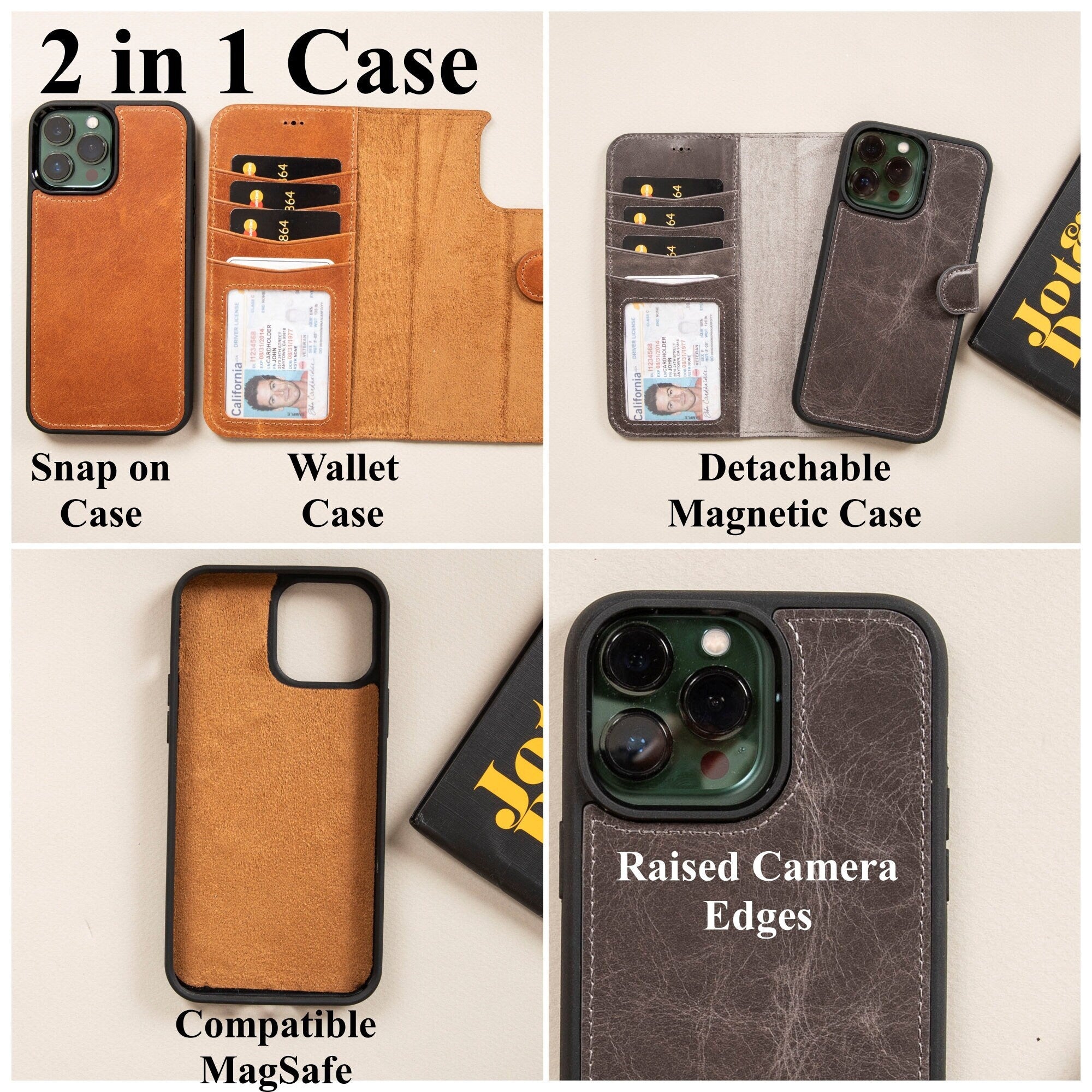 iPhone Wallet Case for Firefighter • Full - Grain Leather iPhone Case - The Lush Gifts - iPhone Wallet Case for Firefighter • Full - Grain Leather iPhone Case - The Lush Gifts - The Lush Gifts - iPhone W.Case - Brown - Personalized iPhone Wallet Case for Firefighter Dad, Customized Leather 2in1 Snap Case, iPhone Case 13, 14 Models, Magsafe, From Daughter - Customized Leather Gift - Personalized Leather Gift