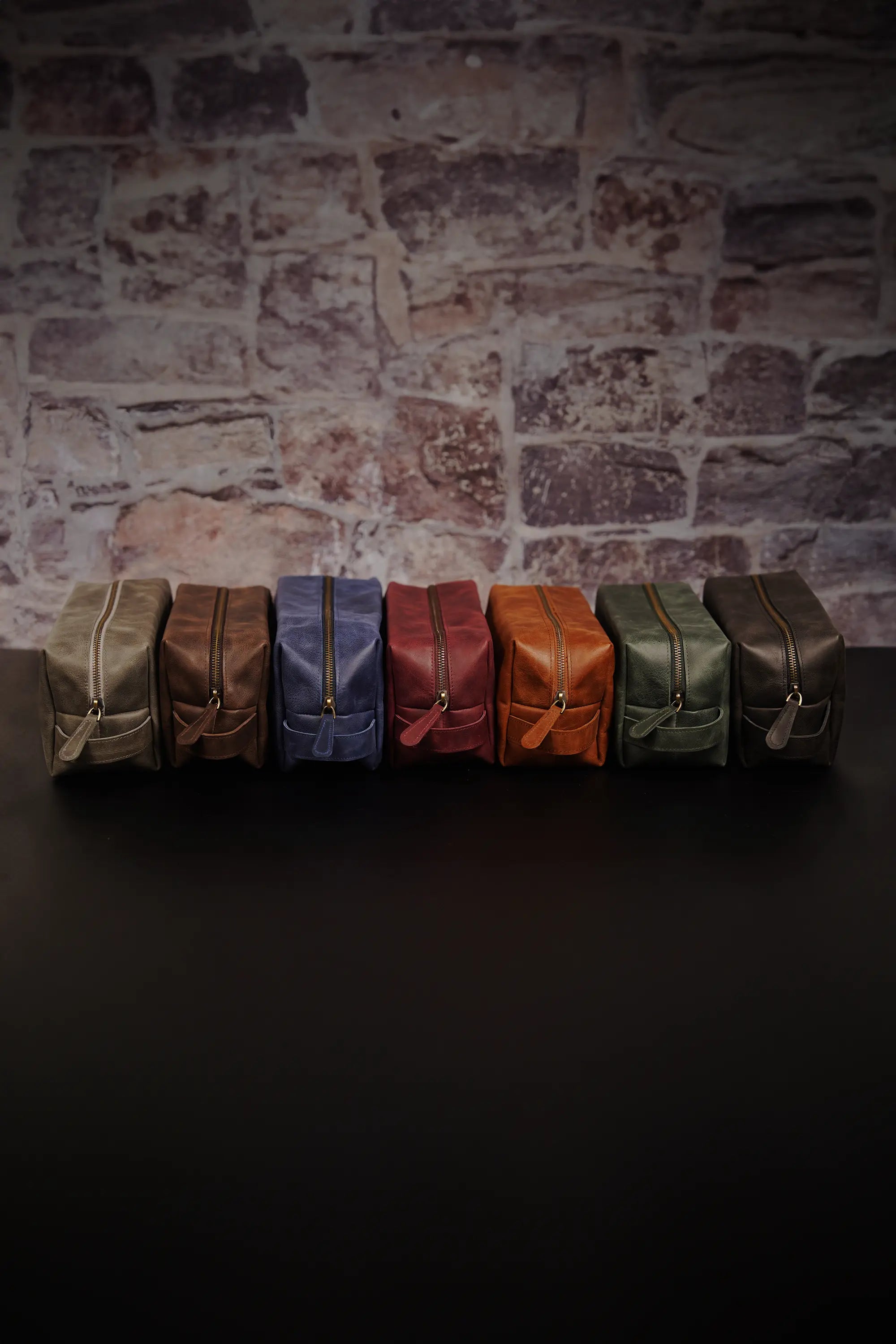 Custom Top Grain Leather Dopp Kit • Gift for Motorcycle Lover