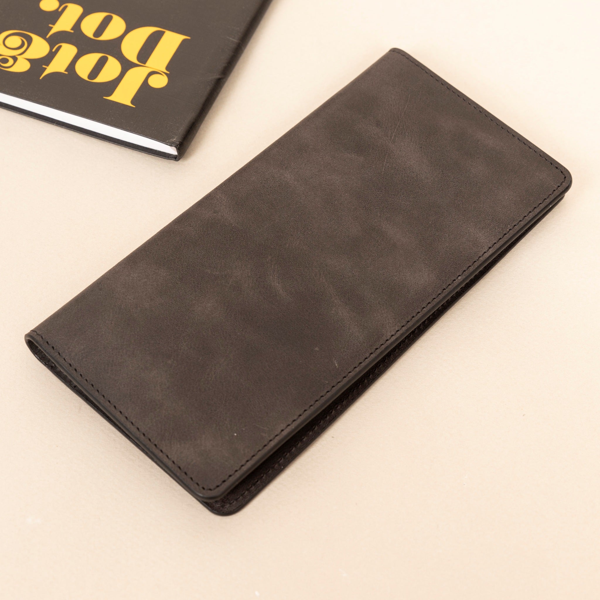 Customized Top Grain Leather Long Wallet • Personalized Long RFID Wallet