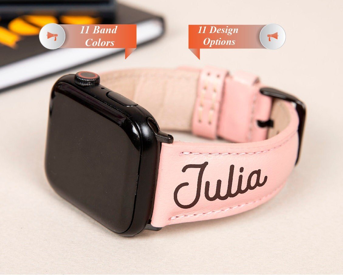 Apple Ultra Watch Band • Customized Leather Watch Bands - The Lush Gifts - Apple Ultra Watch Band • Customized Leather Watch Bands - The Lush Gifts - The Lush Gifts - One Year Anniversary for Girlfriend, Custom Leather Watch Band, Apple Watch Ultra, Personalized Gift for Daughter, Cool Gift Teenage Girls - Customized Leather Gift - Personalized Leather Gift