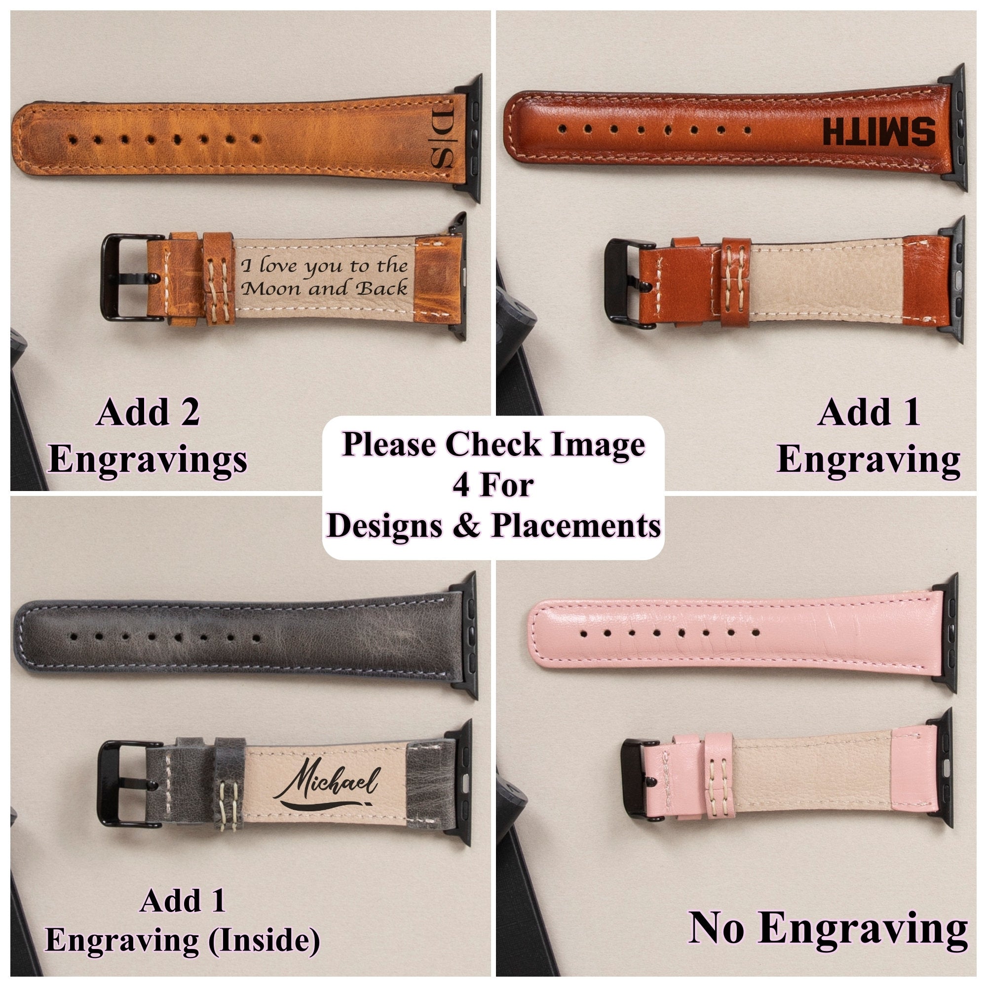 Apple Watch Band • Customized Leather Classic Watchband - The Lush Gifts - Apple Watch Band • Customized Leather Classic Watchband - The Lush Gifts - The Lush Gifts - Custom Leather Watch Band, Christmas Gift for Him, Apple Watch Ultra, Anniversary Gift for Husband, Luxury Strap, Personalized Gift for Son - Customized Leather Gift - Personalized Leather Gift