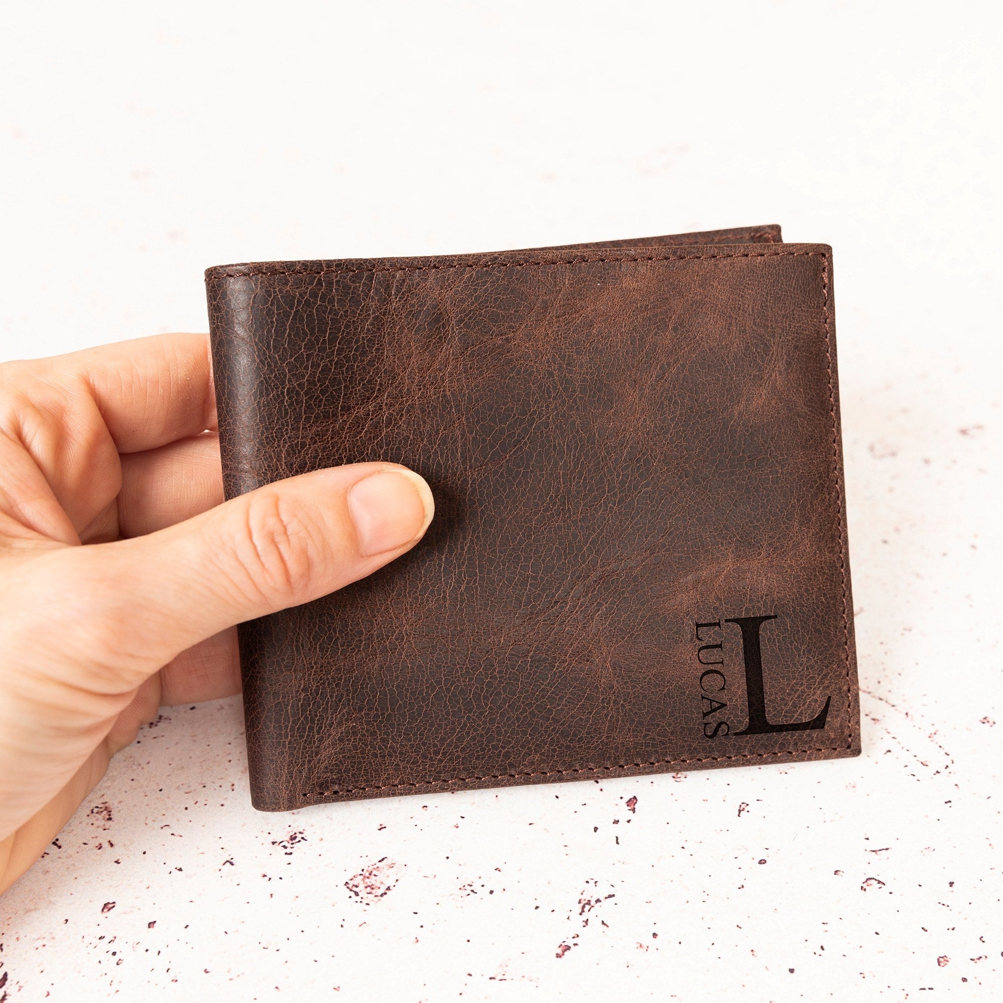 Full - Grain Leather ID Wallet • Customized Classic Wallet Gift for Men - The Lush Gifts - Full - Grain Leather ID Wallet • Customized Classic Wallet Gift for Men - The Lush Gifts - The Lush Gifts - Full - Grain Leather ID Wallet • Customized Classic Wallet Gift for Men - Customized Leather Gift - Personalized Leather Gift