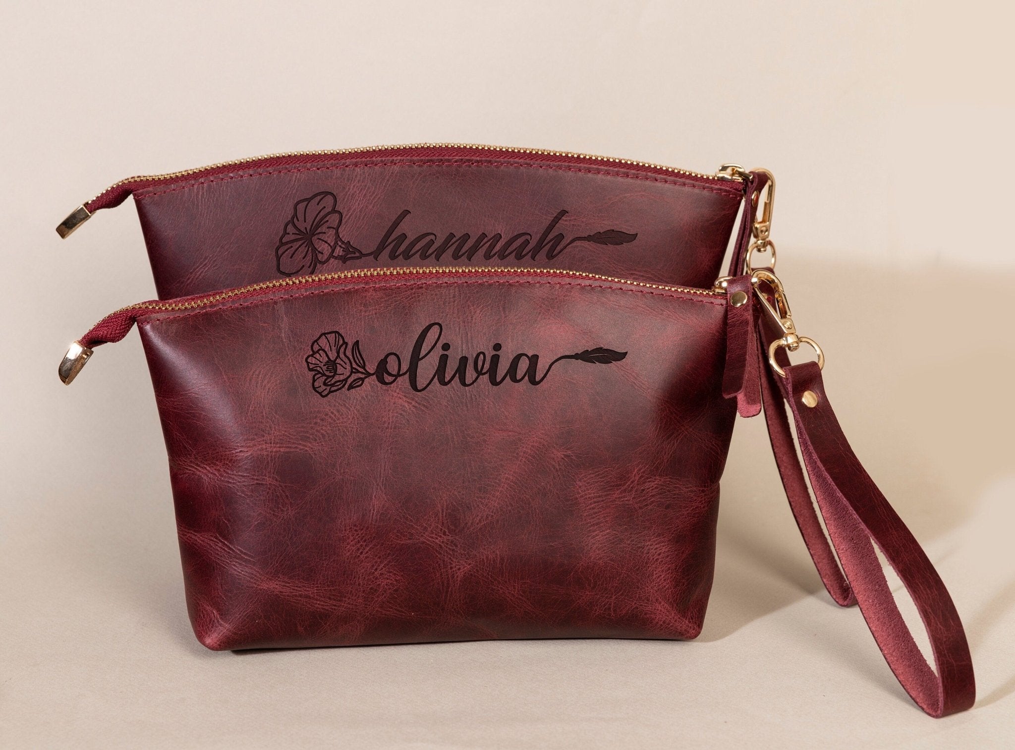 Leather Makeup Bag • Personalized Women Cosmetic Bag - The Lush Gifts - Leather Makeup Bag • Personalized Women Cosmetic Bag - The Lush Gifts - The Lush Gifts - Leather Makeup Bag. Personalized Women Cosmetic Bag, Leather Accessories Pouch for Her, Custom Cosmetic Bag for Wife, Birthday Gift Mother - Customized Leather Gift - Personalized Leather Gift