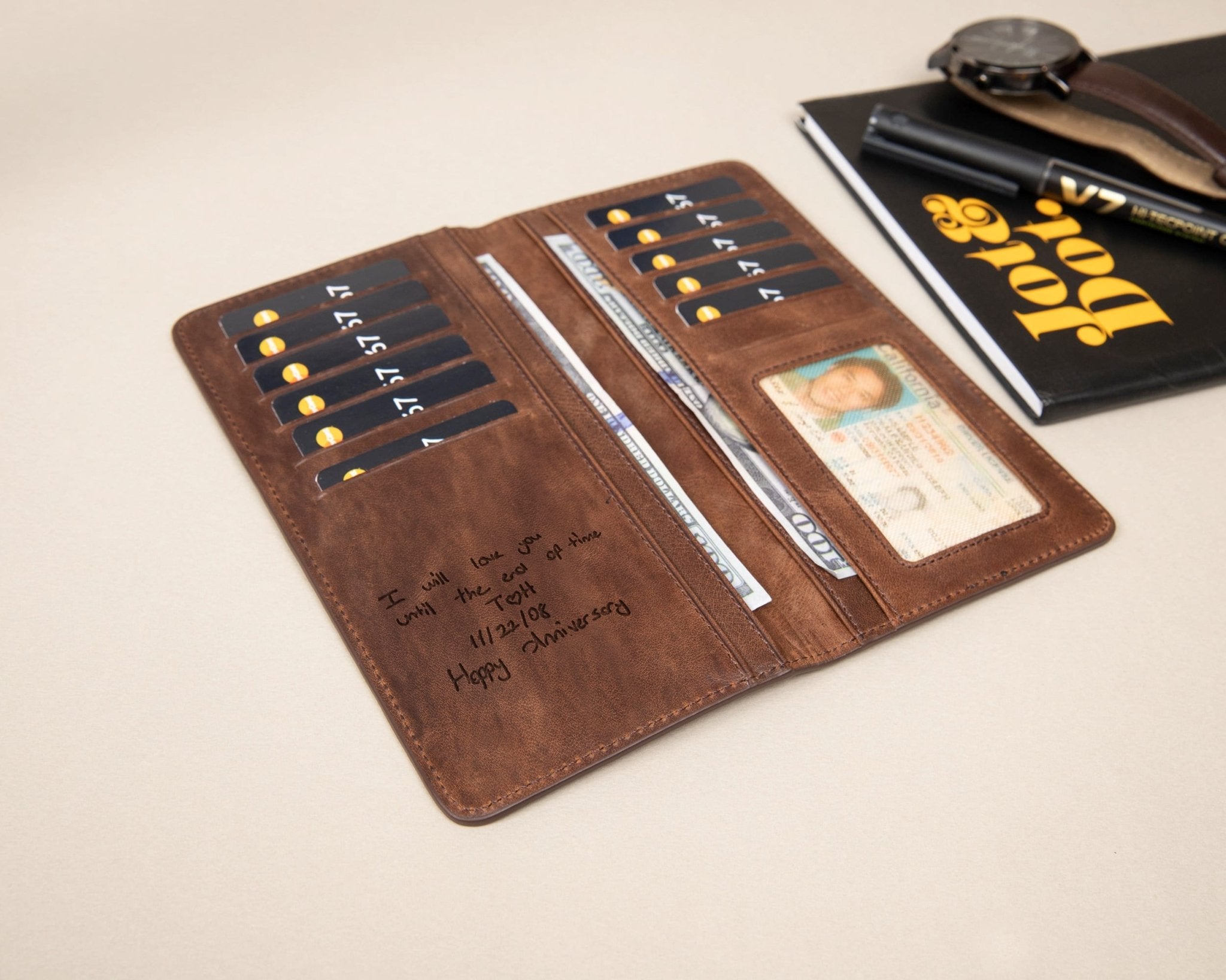 ParamedicThemed Long Wallet • Full - Grain Leather Long ID Wallet Gift - The Lush Gifts - ParamedicThemed Long Wallet • Full - Grain Leather Long ID Wallet Gift - The Lush Gifts - The Lush Gifts - Personalized Firefighter Long ID Wallet, Photo Leather Engraved Large Tall Wallet, Christmas Gift Him, Dad, Picture Wallet, Anniversary Gift - Customized Leather Gift - Personalized Leather Gift