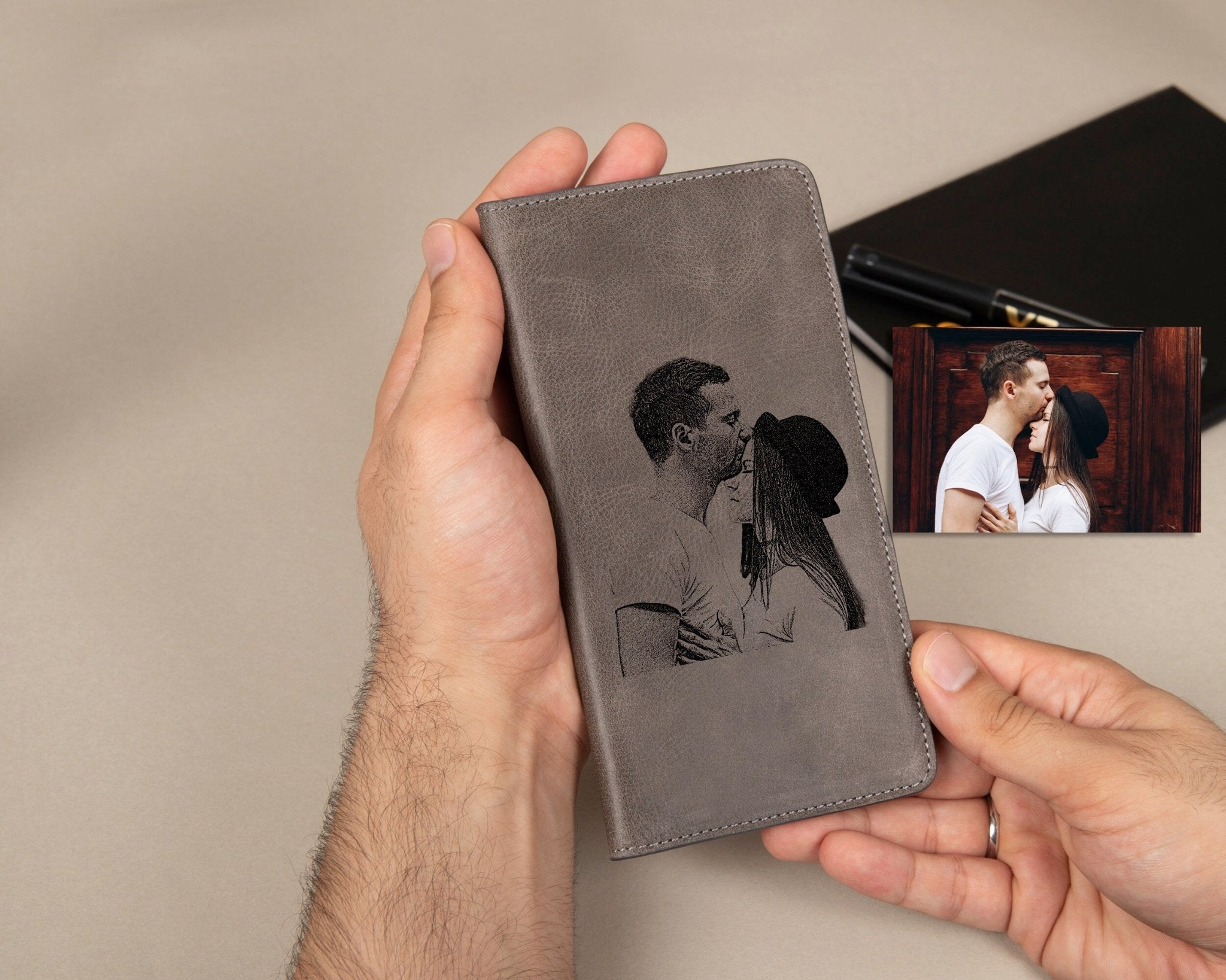 ParamedicThemed Long Wallet • Full - Grain Leather Long ID Wallet Gift - The Lush Gifts - ParamedicThemed Long Wallet • Full - Grain Leather Long ID Wallet Gift - The Lush Gifts - The Lush Gifts - Personalized Firefighter Long ID Wallet, Photo Leather Engraved Large Tall Wallet, Christmas Gift Him, Dad, Picture Wallet, Anniversary Gift - Customized Leather Gift - Personalized Leather Gift
