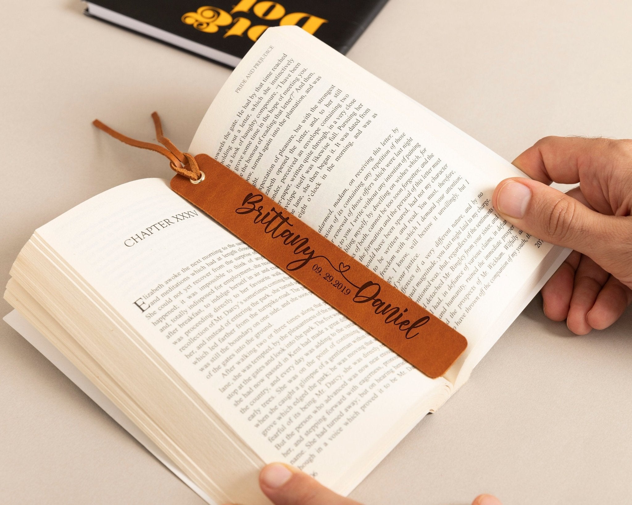 Personalized Leather Bookmark for Her • Custom Name Bookmarker - The Lush Gifts - Personalized Leather Bookmark for Her • Custom Name Bookmarker - The Lush Gifts - The Lush Gifts - Personalized Bookmark, Meaningful Gift for Girlfriend, Custom Gift for Booklover, Bookworms, Engraved Leather Bookmark Tassel, Gift for wife - Customized Leather Gift - Personalized Leather Gift