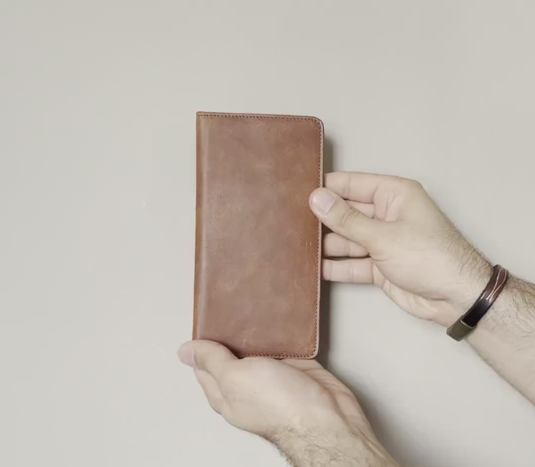 Custom Engraved Leather Wallet For Men - Personalized Photo Wallet, Compact Design